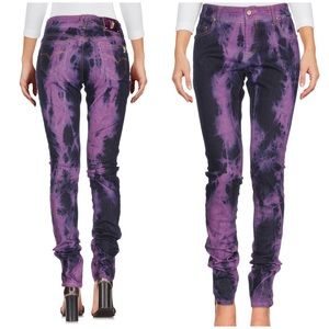 VERSACE jeans tie dye purple black authentic guaranteed